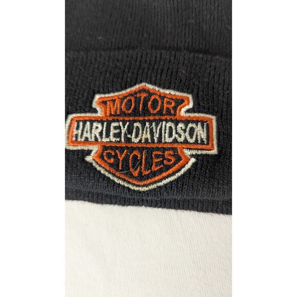 Harley Davidson Embroidered Logo Beanie clean Adult medium measured unstretched - Picture 2 of 5